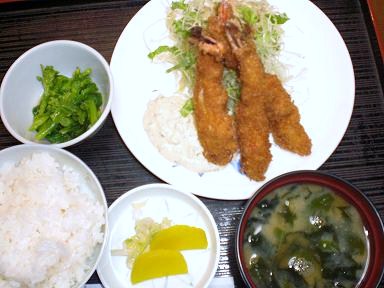 海老フライ定食