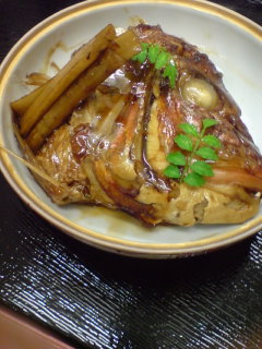 Simmered Sea-bream Head and Bony Parts