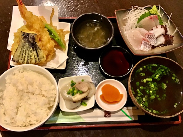 Sashimi and Tenpura Set Menu