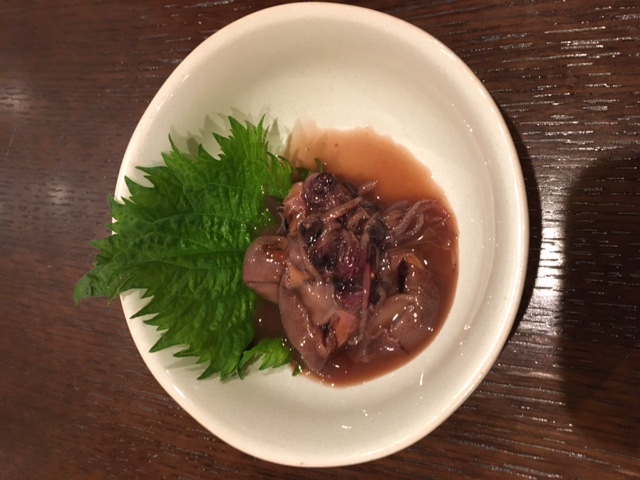 Marinated on the spot squids