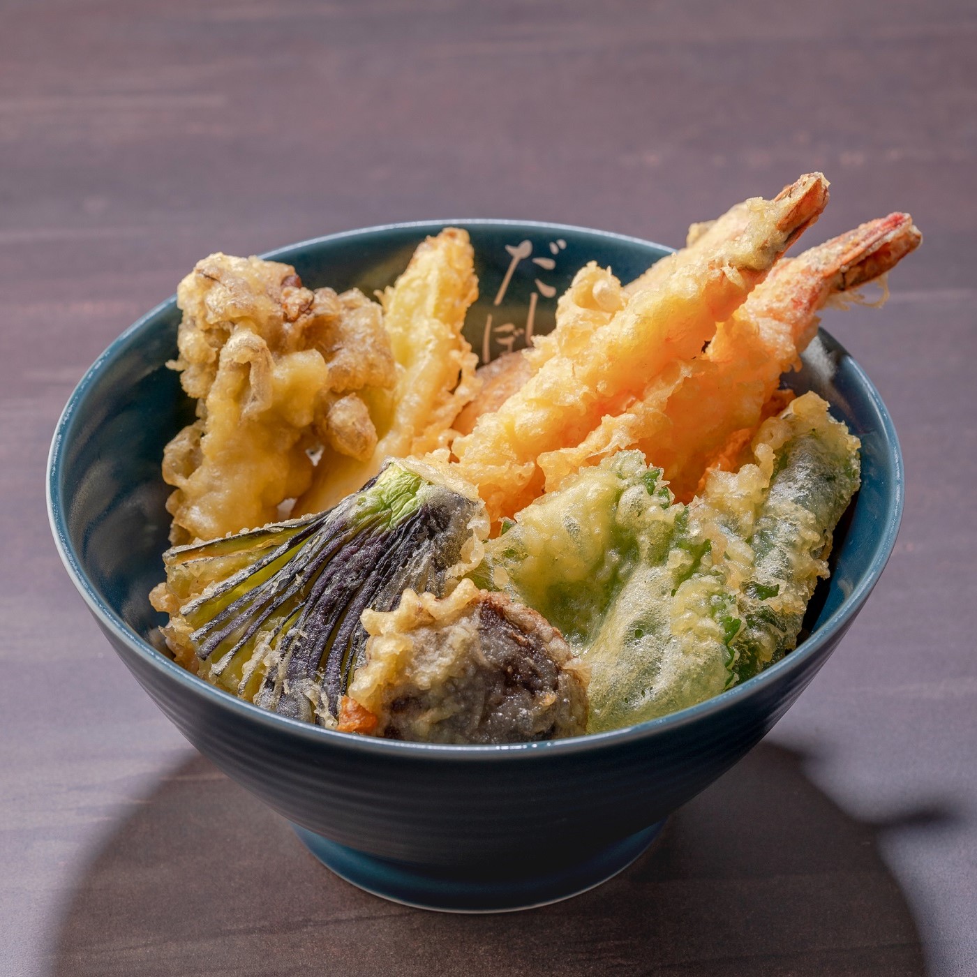 Donburi Bowl of Rice Topped with Tempura
