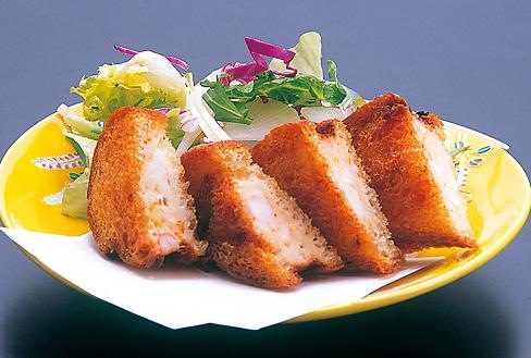 Nagasaki-Style Hatoshi Deep Fried Shrimp Paste Sandwich