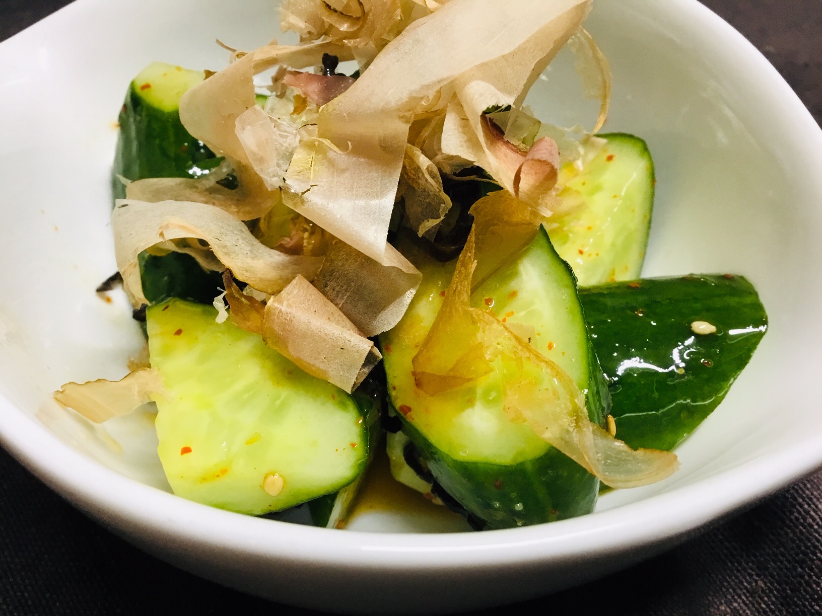 Cucumbers Dressed in Sesame Sauce