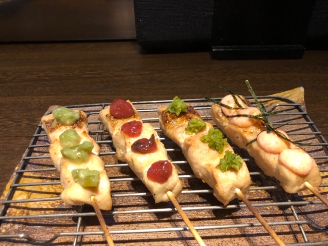 Chicken Thighs Skewer Seasoned with Mentai (Cod roe) Mayonnaise