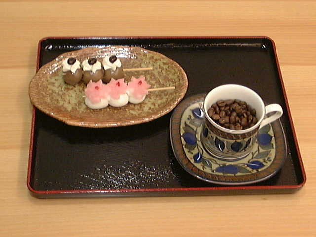 咖啡和甜饺子